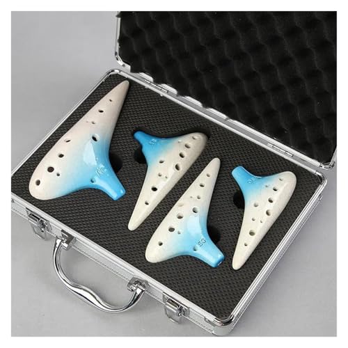 Okarina Alto C/SC/SG/SF Ocarina 12 Farben Optional Mit Geschenkbox 4 Stück/Set(Blue) von LJRRTYQ