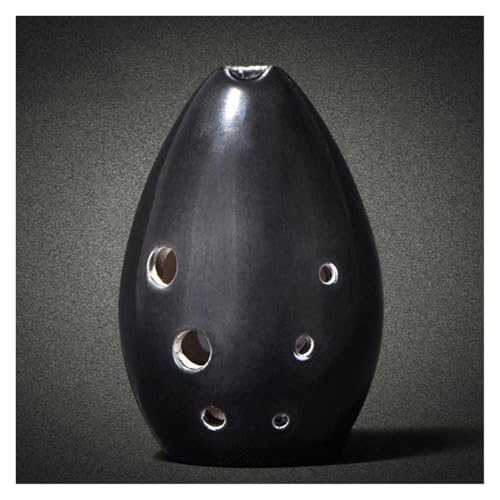 Okarina F-Taste Xun Ocarina Flöte 8 Hol Musikinstrument Guter Klang Altes Instrument Für Anfänger Handpoliert(Black) von LJRRTYQ