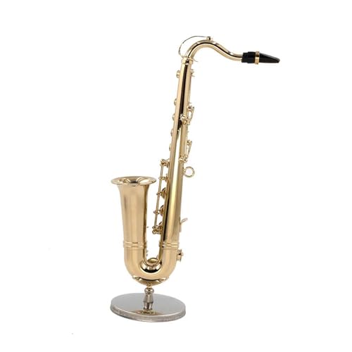 Ornamente Für Musikinstrumente 8,5 Cm/14 Cm/16 Cm Miniatur-Kupfer-Tenor-Saxophon-Modell Mini-Musikinstrument-Dekoration(16cm) von LJRRTYQ