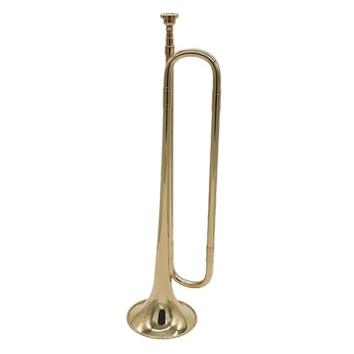 Trompete Messingtrompete Bb Flat Bugle Blechblasinstrument Goldlackierung Für Bugle Trompete von LJRRTYQ