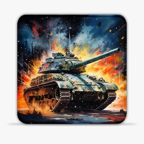 LJSPTU Mauspad Galaxy Tanks 30 x 30 cm Gaming-Mauspad hitzebest?ndig rutschfeste Unterseite gen?hte Kanten 360° sanftes Tracking für E-Sport kompakt für Gaming-Setup unterwegs von LJSPTU