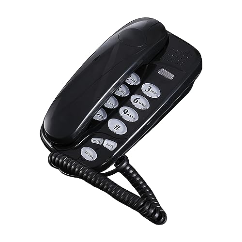 KXT-580 schnurgebundenes Festnetztelefon mit großer Taste und Anruflicht, Wahlwiederholung, Wandhalterung oder Schreibtischtelefon, Wandmontage, Festnetz, Desktop-Telefone mit Anruflicht von LKIRYUF