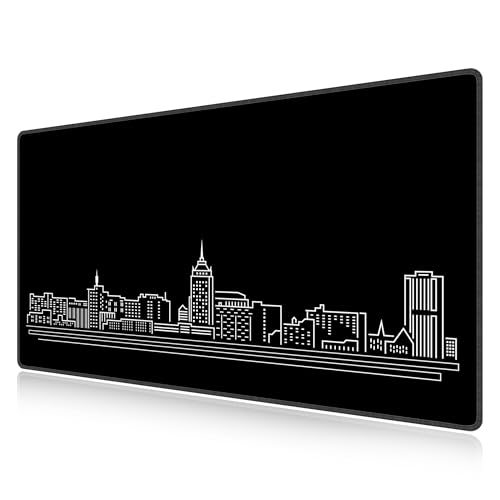 LL-COEUR Schwarz Übergröße Gaming Mauspad 1100x600x3mm Verlängerte Mausmatte Schreibtischunterlage XXL Speed Gamer Mousepad für Tastatur, PC, Laptop XXL von LL-COEUR