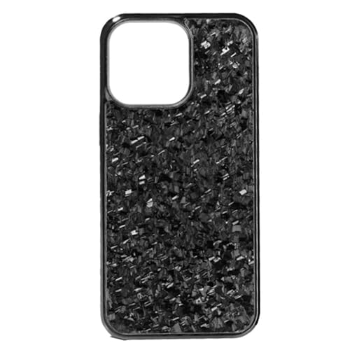 LLDYAN Hexafiber Phone Case, Hexafiber Carbon Fiber Phone Case, Forged Carbon Fiber Phone Case, for iPhone 12-16 Series (Black,for iPhone 12 Pro) von LLDYAN