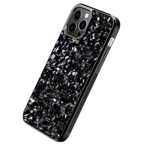 LLDYAN Hexafiber Phone Case, Hexafiber Carbon Fiber Phone Case, Forged Carbon Fiber Phone Case, for iPhone 12-16 Series (Silver,for iPhone 15 Pro) von LLDYAN