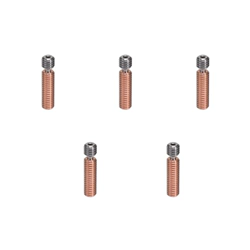 3D-Drucker Heat Break Bi-Metallzufuhrrohr Titanlegierung Kupferlegierung Extruder Hotend Heatbreak für 1,75 mm M6 x 26 mm M6 26 mm Druckerzubehör MK8 Throat Bi-Metall-Legierung E3DV6 Bimetallschlauch von LLHCF