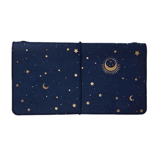 Starry Journal Nachfüllbares Notizbuch Tagebuch mit unliniertem Papier Reise Skizzenbuch 6 Ringe Binder mit Tasche von LLHCF