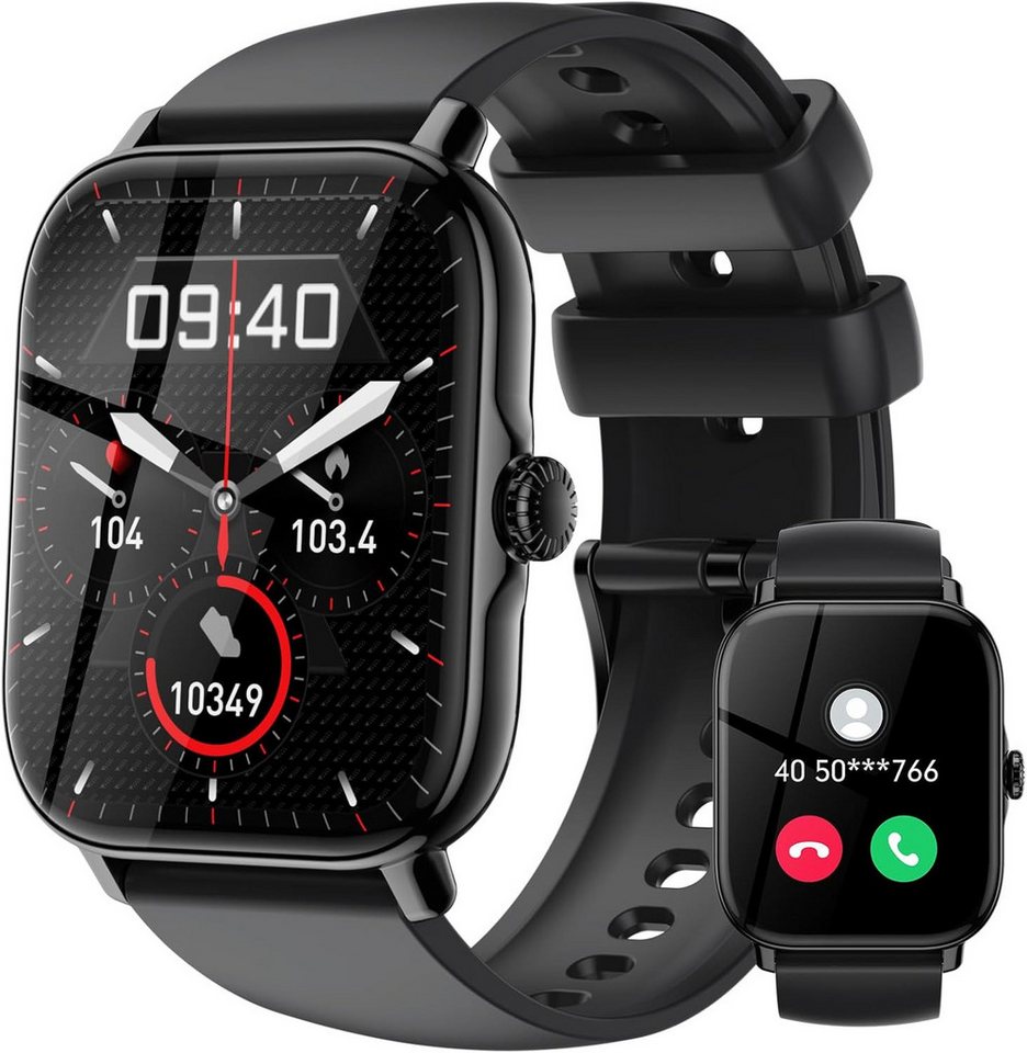 LLKBOHA Touch- und Wischfunktion Smartwatch (1,85 Zoll, Android, iOS), mit-Telefonfunktion,111+ Sportmodi, Wasserdicht Herzfrequenzmonitor von LLKBOHA