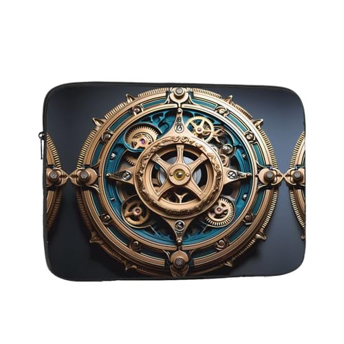 LLKGOT Coole Steampunk-Getriebe-Druck, stoßfest, tragbar, Laptop-Tasche, 30,5 cm (12 Zoll), für Männer und Frauen, Geschäftsreisen, Büro und den täglichen Gebrauch von LLKGOT