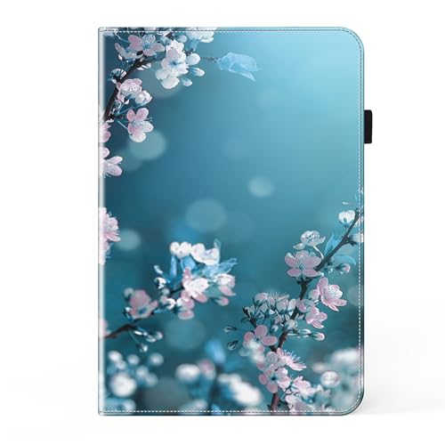 LMFULM® Hülle für OnePlus Pad Pro (12,1 Zoll) PU Lederhülle Tasche Case mit Ständer Schutzhülle Flip Cover Buchgestaltung Pflaumenblüte Muster von LMFULM