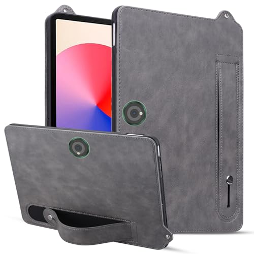 LMFULM® Hülle für OnePlus Pad Pro (12,1 Zoll) Weiche TPU Schale Gummi Silikonhülle Anti Rutsch Stoßfänger Rückseitige Ständer Abdeckung Schutzhülle Retro Grau von LMFULM