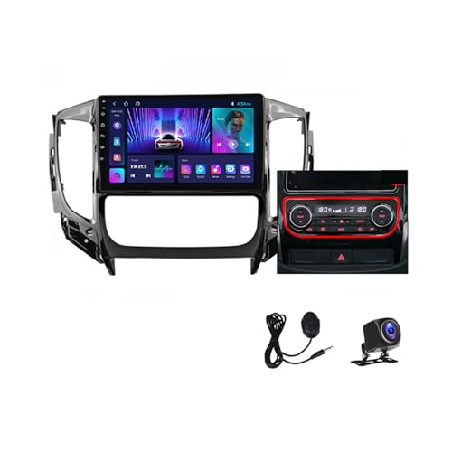 Android 13 Autoradio Bluetooth Car-Play Mit 9 Zoll Touchscreen Kompatibel Mit Mitsubishi L200 2015~2019 Multimedia Navigation Radio Unterstützt DSP/USB/4G/RDS FM Audio Player,B,M100CP 4core 1G+32G von LMPlus