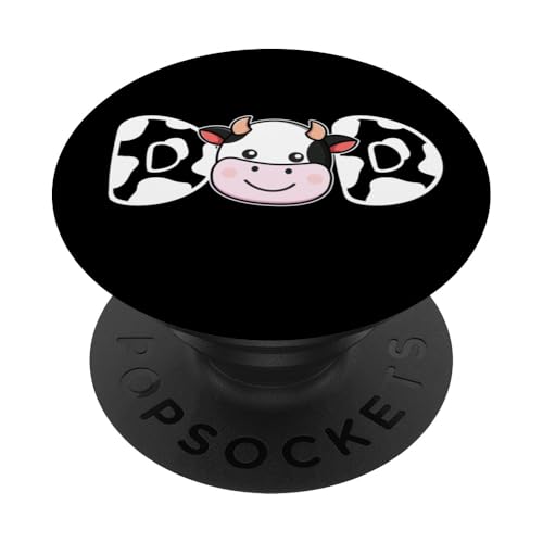 Father's Day Celebration Dad Cow Pattern Kuhfarm PopSockets Klebender PopGrip von LNQ Store Cow Farm