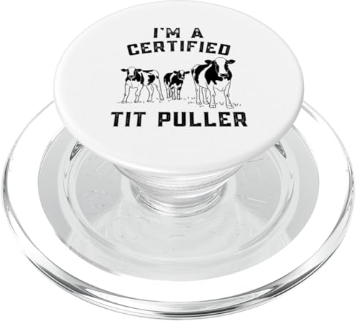 I'm A Certified Tit Puller Funny Kuhfarm PopSockets PopGrip für MagSafe von LNQ Store Cow Farm