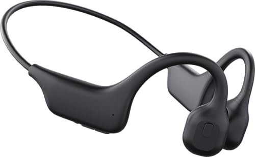 LOBKIN Knochenschall Kopfhörer Bluetooth 5.3 - Open Ear Kopfhörer IPX5 schweißresistente Sport Kopfhörer mit Mikrofonen für Fitness, Fahren, Laufen, Sport, 10 Stunden Spielzeiten (Taubengrau) von LOBKIN