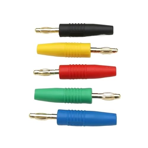 1/5Pcs 2mm 4mm Gold Plated Musical Speaker Cable Wire Pin Banana Connectors Black Red Green Blue Yellow(Yellow,1PCS_4MM) von LOFWSGPRX