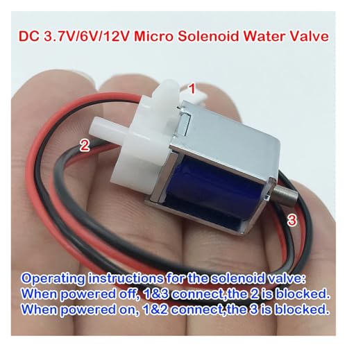 2-position 3-way Solenoid Valve 0420 DC 3.7V 6V 12V Water Valve Control Air Exhaust Valve Electromagnetic Valve Motor Drivers(DC 6.0V) von LOFWSGPRX