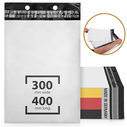 LOGIC PACK Innovative Folienversandtaschen 30x40cm, 25 Stück [mit Abreißsystem] Blickdicht Plastik Versandbeutel - Wasserdicht Selbstklebend Versandtüten Versandtaschen Warensendung für Verpackung von LOGIC PACK