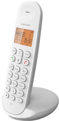 Logicom ILOA 150 Schnurloses Festnetztelefon ohne Anrufbeantworter – Solo – analoge und dect-Telefone – Weiß von LOGICOM