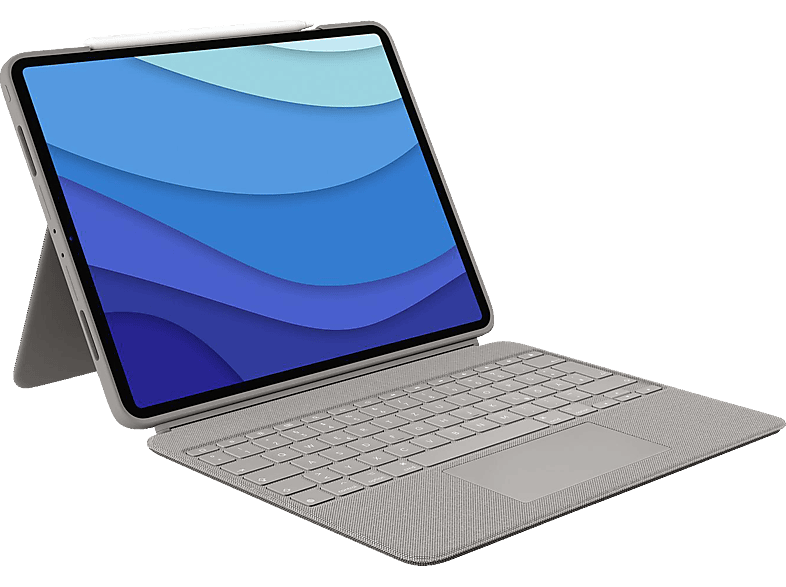LOGITECH Combo Touch für iPad Pro 12.9“ (5. und 6. Generation) Tastatur-Hülle Sand von LOGITECH