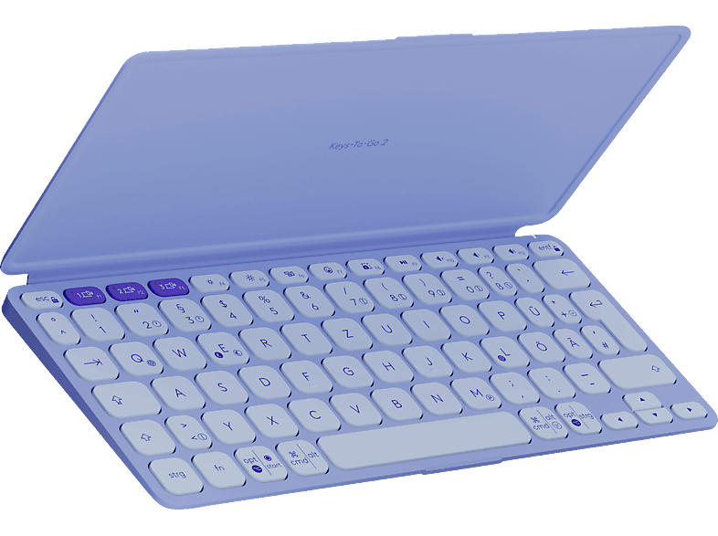 LOGITECH Keys-To-Go 2, schlanke und kompakte kabellose Tastatur Lilac von LOGITECH