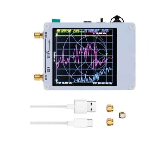 Vektor-Netzwerkanalysator VNA Vector Network Analyzer 50KHz-900MHz Digitaler Touchscreen Kurzwelle MF HF VHF UHF Antennenanalysator Stehende Welle zur Antennenleistungsmessung von LOHXA