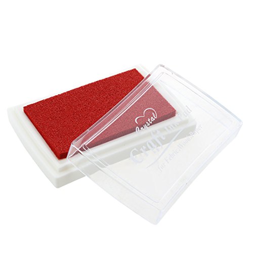 Stempelkissen Tinte Farbe Rot Fingerabdruck Geschenk fuer Kinder von LOLAY