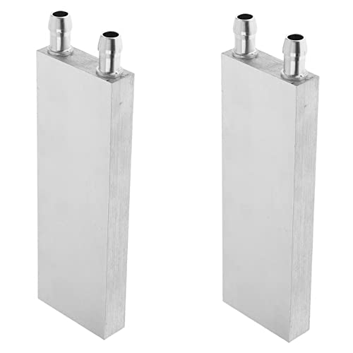 LOLPALONE 2X Aluminium WasserküHlblock 120X40X12mm KüHler für Computer CPU KüHler von LOLPALONE