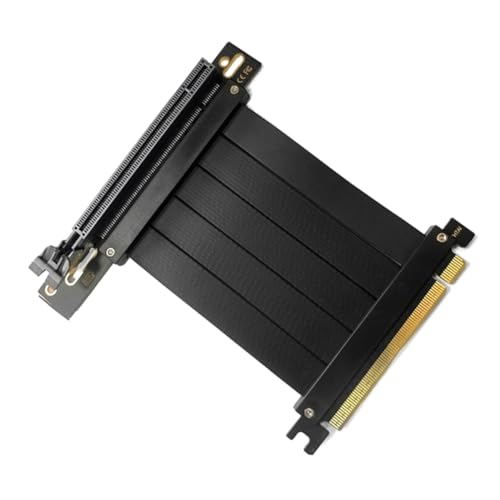 LOLPALONE Erweiterungsanschluss der Karte Adapter für Grafikkarte PCI-E 4.0 16X bei voller Geschwindigkeit von 90 Grad 15 cm von LOLPALONE