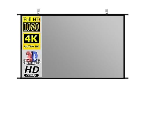 Projektionsleinwand An der Wand montierter Anti-Licht-Projektor-Bildschirm, Verhältnis 16:9, Outdoor, Büro, Heimunterhaltung, tragbar, hochauflösend, faltbar(84 inch) von LOMCOT