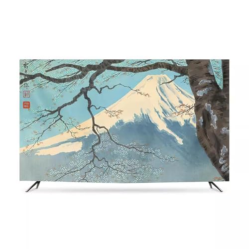 32-86 Zoll Staubdichte Schutzhülle für TV Smooth Polyestersoff Universal Art Printing Displayschutzfolie für LCD LED Plasma Fernseher TV Schutz(Color:color9,Size:70in) von LONEU