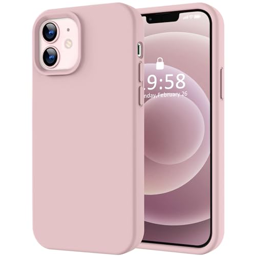 LOVE 3000 Entworfen für iPhone 12 Hülle/iPhone 12 Pro Hülle, Premium-Silikon mit [weichem, kratzfestem Mikrofaser-Innenfutter], stoßfeste Schutzhülle für Männer Frauen Mädchen 6,1 Zoll, rosa Sand von LOVE 3000