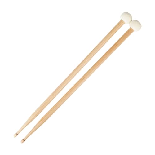 LOVIVER 2 Stück Double End Drum Sticks mit Filzkopf, Paukenschlägel, Trommelschlägel mit Filzkopf für Bassdrums von LOVIVER