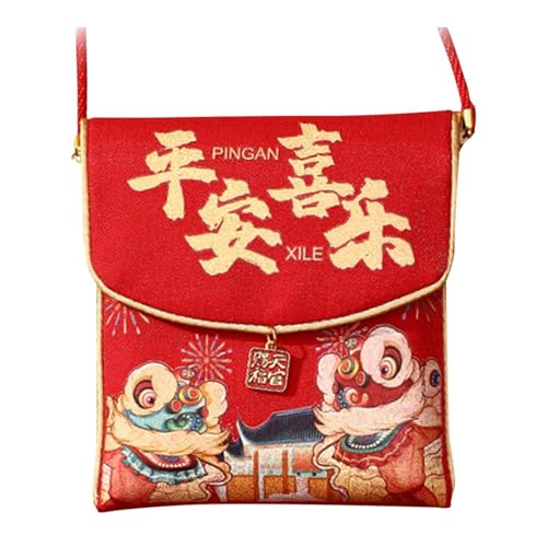 LOVIVER Chinesisches Neujahr, roter Umschlag, Glücksgeldtasche, 2025, Schlangenjahr, Glücksgeldumschlag, Frieden Und Freude von LOVIVER