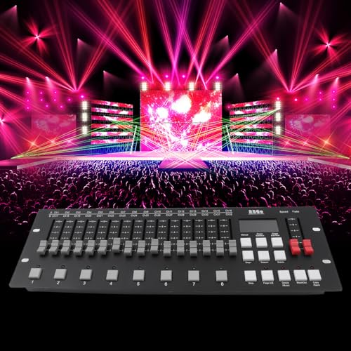 DMX512 Controller Konsole Lichteffekt, Flexible Programmierung,256 Kanäle DMX-Lichtsteuerpult Steuerung,für DJ Disco Bar Party Dimmer Bühnenlicht von LOYEMAADE