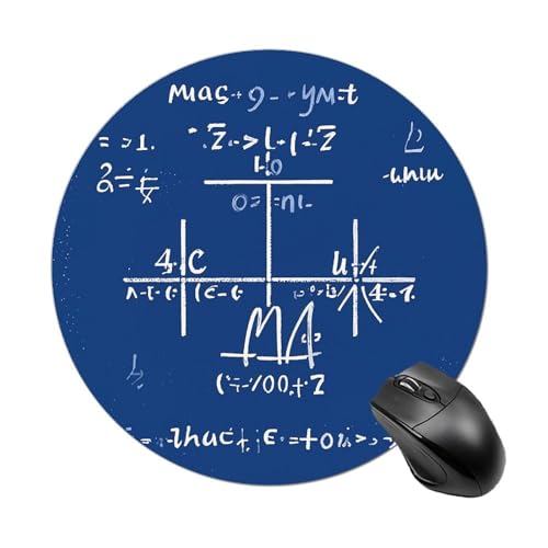 Mauspad, Mathematikformel, rund, kleines rundes Design, Mauspad für Büro-Laptops, für Computertisch, kabellose Mäuse von LPSADGF