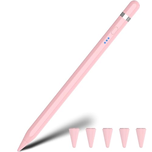 Pencil 1. Generation 4-20 Min Schnellladung (USB-C), Magnetisch Stift für iPad mit Handfläche Ablehnung & Neigung Sensitivität, 2024 Pencil Stylus Pen für iPad 6-10, Air 3-5, Mini 5-6, Pro 11/12" von LPUNCD