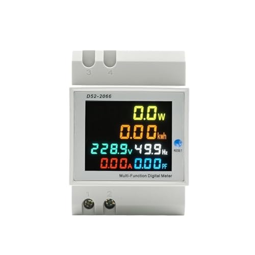 Din Rail Digital Voltmeter Strom Leistung Wattmeter Elektrische Energie kWh Meter Frequenz Volt Amp Monitor AC 220V 110V 380V 100A(Built-in CT,AC 40-300V) von LREDONM