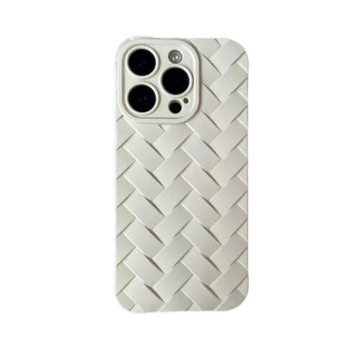 LSZBYHOK iPhone Pro Hülle13 14 15 16 Mehrfarbiger Gewebter Muster TPU Soft Cover Hülle Für für iPhone 15 Hülle 14 13 Pro Max Plus Schocksicheres Schutzhülle-weiss-13promax (6,7 ") von LSZBYHOK