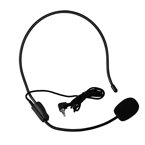 LTSQIN Dynamisches Headset-Mikrofon, Headset-Mikrofon, Flexibler kabelgebundener Boom-3,5-mm-Head-Mounted-Kabelmikrofon-Kondensator, für Sprachverstärker-Lautsprecher von LTSQIN