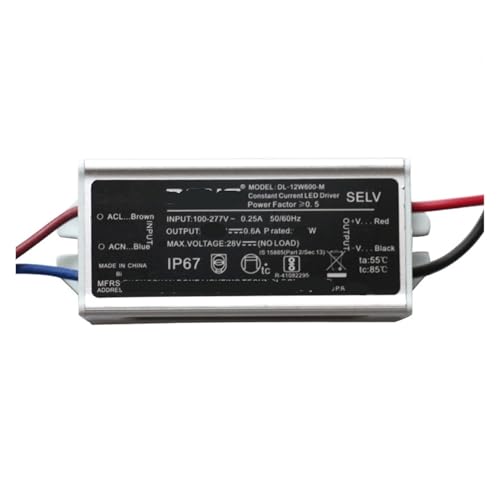 LTUNKHWP HL-DL LED-Konstantstromantrieb, Netzteil, Gleichrichter, Spiegel, Scheinwerfer, Vorschaltgerät, LED-Deckenleuchte-Treiber(21.6W 18-36V 600MA) von LTUNKHWP