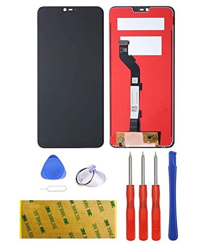 LCD Display Kompatibel mit Xiaomi Mi 8 Lite, Mi 8 Youth, Mi 8X ​Schwarz Ersatz Touchscreen Digitizer Bildschirm Glas (ohne Rahmen) Assembly Werkzeuge Reparatur Set Kit Klebeband Adhesive von LTZGO