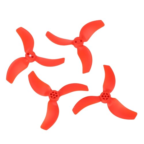 3-Blatt-Propeller-Set für Avata 2-Drohne, Leicht, Geräuscharm, Verbesserte Aerodynamik, Längere Flugzeit mit Schrauben, Schraubendreher und Hochfestem PC-Material, 4-teiliger (Rot) von LUCKDANO