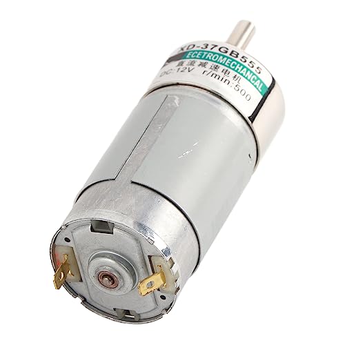 Hohes Drehmoment, 15 W, 500 U/min, 37GB555, Mikro-Getriebemotor, Metallgetriebe, Spule aus Reinem Kupfer, Klein und Geräuscharm, Unterstützt Geschwindigkeitsregulierung und von LUCKDANO