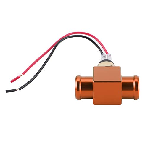 Thermostat Wassertemperaturschalter Kühlerlüfter Temperatursensor für Motorrad CNC Aluminium Passend für 125-450cc YZ YZF WR DT XT TTR (ORANGE) von LUCKDANO