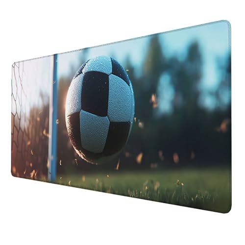 Mauspad, (1000x500x3mm) Gaming Mousepad, Large XXL Mouse Pad (Fußball), Mouse Pad, Gaming Mat Pad für Improved Precision and Speed, Wasserdicht und Rutschfester Gummi Desk Mat für Arbeit (Grün) F-C1 von LUESSJAO