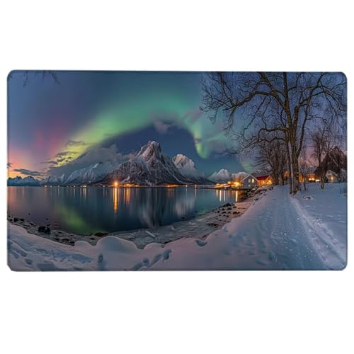 Aurora Gaming Mauspad XXL - Großes Mousepad (700 x 300 x 3 MM) - rutschfeste Schreibtischunterlage für Gaming und Büro - Schreibtischunterlage - Weiß Large Mouse pad H-X von LUESUAYN