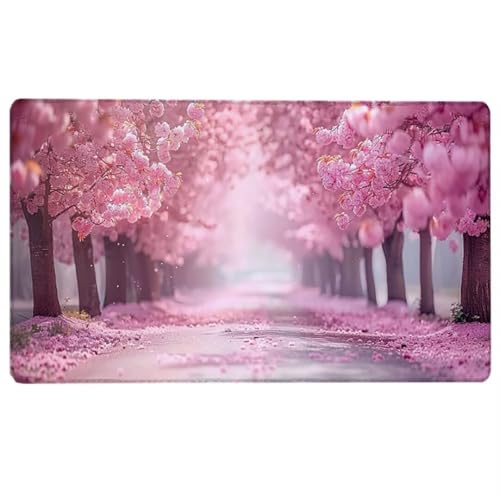 Baum Gaming Mauspad XXL - Großes Mousepad 90 x 30 cm - rutschfeste Schreibtischunterlage für Gaming und Büro - Schreibtischunterlage - Rosa Wasserdicht und Langlebig Large Mouse pad O-9 von LUESUAYN