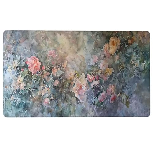 Gaming Mauspad XXL - 800 x 400 x 3 mm - Mousepad Groß Rose - Schreibtischunterlage - Tischunterlage Large Size Farbe - rutschfest - Verbessert Präzision und Geschwindigkeit F-W von LUESUAYN