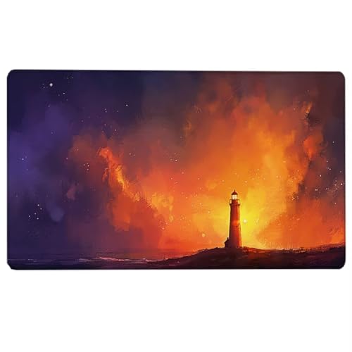 Gelb Gaming Mauspad XXL, Mousepad (800 x 300 x 3 MM), Sternenhimmel Mauspad Groß Vernähte Kanten Wasserdicht Anti-Rutsch Desk Mat für PC, Laptop Verbessert Präzision und Geschwindigkeit 2-4 von LUESUAYN